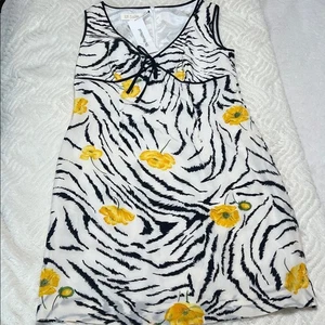 Escada 100% Seide Schlupfkleid Zebra Blumen Y2K Runway Style 40 (M/L) - Bild 1 von 14