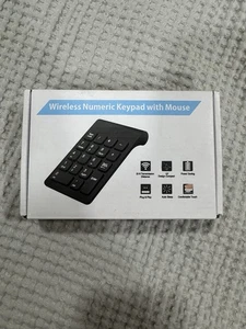 Wireless Numeric Keypad & Mouse Combo – 2.4GHz, USB, Black - Picture 1 of 7