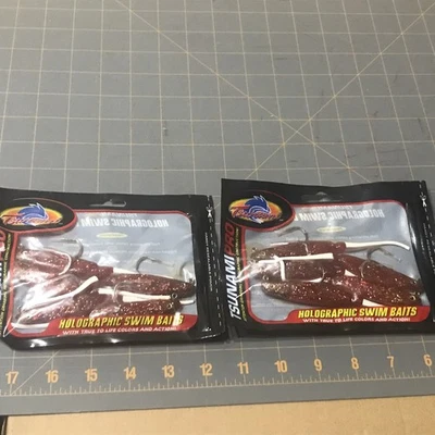 TSUNAMI PRO CEBOS DE NATACIÓN HOLOGRÁFICOS FRESA/COLA BLANCA 5" TRUCHA MAULER TM5-16 Foto 1 de 4