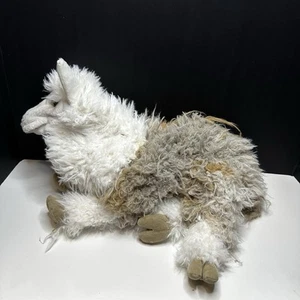 Folkmanis Alpaca Cuerpo Completo Marioneta de Mano Blanco Marrón Peludo Peluche 18" - Imagen 1 de 11