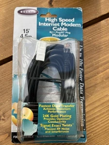 Câble modem Internet haute vitesse Belkin 4,5 m RJ11 vers prise BT - Neuf - Photo 1/1