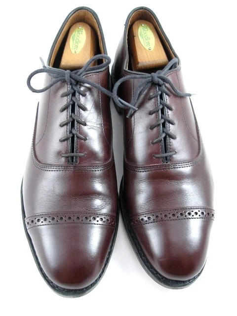 Allen Edmonds "Fifth Avenue" Men's Leather Cap Toe Oxfords 9.5 E Burgundy (691N) - Image 1 of 4