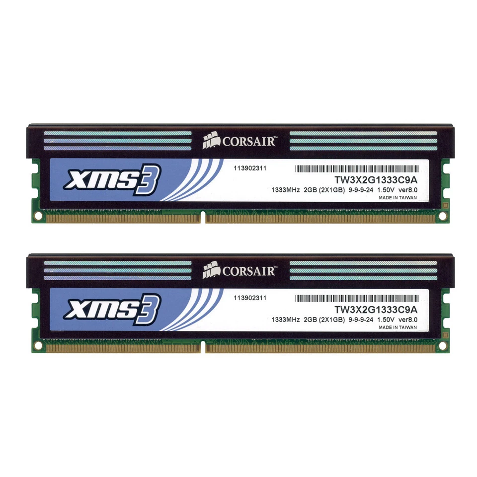 RAM Module Corsair TW3X2G1333C9A 2GB Kit (2x1GB) DDR3 Non-Ecc 1333MHz - Image 1 of 1