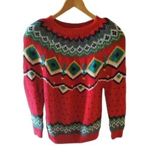 Maglione sci grande Complements vintage Fair Isle colore audace anni 80 made in Korea - Foto 1 di 5