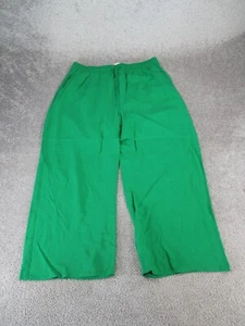 Zara Pants Womens XL Green Wide Leg Crop NEW *Read - Picture 1 of 11