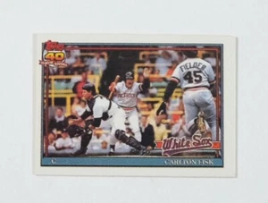 1991 Topps Cracker Jacks 40 Years of Baseball Carlton Fish 2 OF 36 - Bild 1 von 2