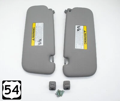 Juego de pares de parasol izquierdo derecho Hyundai Accent 2012-2017 vinilo gris OEM Foto 1 de 4