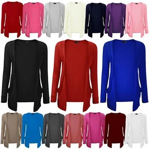 A2Z 4 Kids Girls Plain Open Boyfriend Cardigan Long Sleeves Comfortable Top - Picture 1 of 54