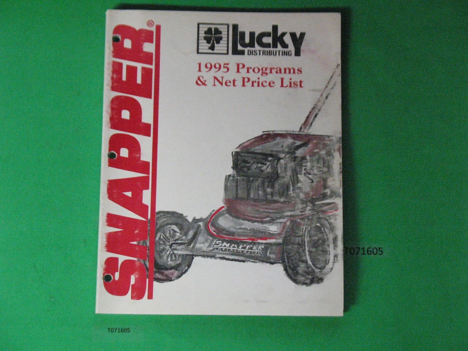 usado 12/1995 SNAPPER concesionario programas neto/Oregon precio de lista piezas libro manual Foto 1 de 4