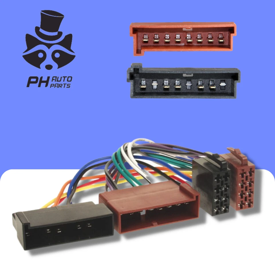 4CARMEDIA Radio Coche ISO Adaptador Cable Conductor Ford Fiesta Mk4 y Mk5 (96-02) Focus (98-04)