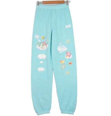 BSR by Samii Ryan Care Bears Womens Sweat Pants Size S Pastel Blue Rainbow - Image 1 of 4