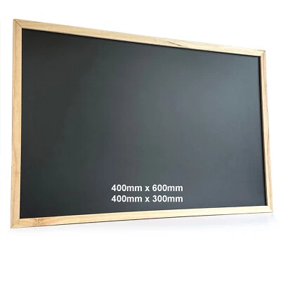 BLACKBOARD  SMALL OR LARGE WOODEN FRAMED OFFICE NOTICE MENU CHALK BOARD - Image 1 of 4