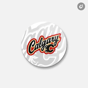 Calgary Flames NHL | Imán decorativo redondo de 4"" x 4"" - Imagen 1 de 2