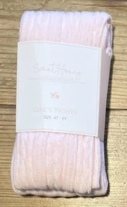 SWEET HONEY size 4-6 Girls Pink Cable Knit Tights NWTS - Picture 1 of 3