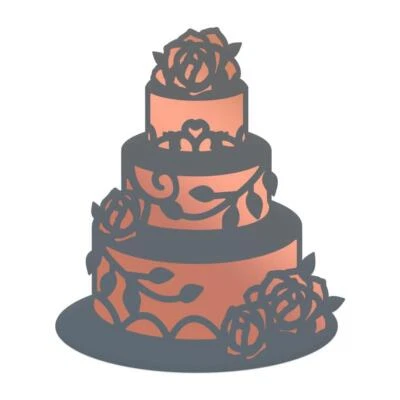 Couture Creations Lavish Ballroom Cut, Foil & Emboss Die Wedding Cake  1pc - image 1 of 2