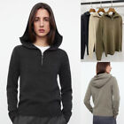 Toteme Women's Hoodie Round Neck Pullover Long Sleeved Wool Knitted Sweater