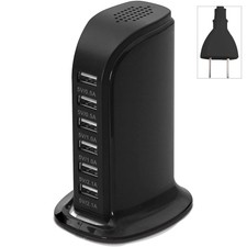 5V 6A 30W Multi-Port 6 USB Ports Charging Station Desktop Phone Tablet Charger