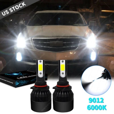 For Cadillac ATS 2013-2017 - 2x 9012 Front LED Headlight 6000K Bulbs Hi/Lo Beam - Image 1 of 4