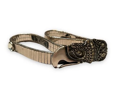 Vtg Jose Cotel C.D.C. 80's Runway Belt Leather & Metalwork Designer Paris 29-32” - Image 1 of 4