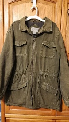 Abrigo Chaqueta Merona Mujer Manga Larga Mediana Pana Cremallera Completa 4 Bolsillos Foto 1 de 3