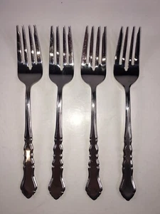 Lyon International AMERICANA Set (4) Salad Forks Satin 18-8 Stainless Flatware - Picture 1 of 5