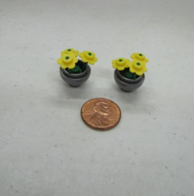 Lote Lego de 2 Plantas em Vaso de Flores Amarelas CIDADE NATUREZA CANTEIRO CASA JARDIM - Imagem 1 de 3