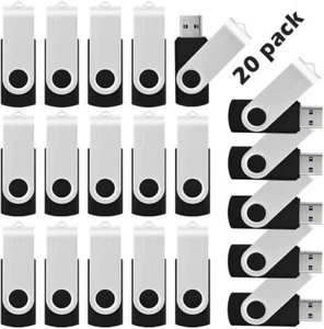 KOOTION 20pcs 4GB USB Flash Drives - 4GB Thumb Drives, Black - Picture 1 of 5
