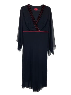 Vestido De Colección Sangría Midi 12 Mediano Negro Asimétrico Terciopelo Capricho Vampiro Foto 1 de 4