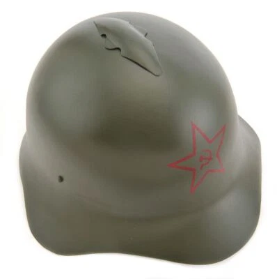 Casco ruso M36 SSh-36 Segunda Guerra Mundial con martillo y hoz Foto 1 de 4