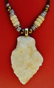 AUTHENTIC Old GEORGIA ARROWHEAD PENDANT - Sugar Quartz Stone - Picture 1 of 4