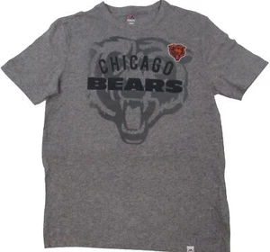 New Chicago Bears Mens M-XL-2XL-3XL Heathered Gray Majestic Blend Shirt - Picture 1 of 5