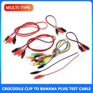 Cable de prueba de sonda enchufe de plátano a cocodrilo cocodrilo clip multímetro cable de prueba - Imagen 1 de 15