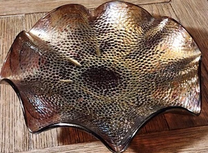 CA 1911 IMPERIAL CARNIVAL GLASS BOWL COBBLESTONES & ARC EX COND - Picture 1 of 16