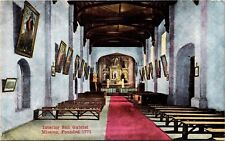 Interior San Gabriel Mission Founded 1771 Antique Postcard UNP DB Unused Ornum