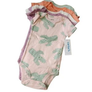 Carter's Baby Girl 5 Pack Multicolor Short-Sleeve Bodysuit, 6M & 18M - Picture 1 of 2