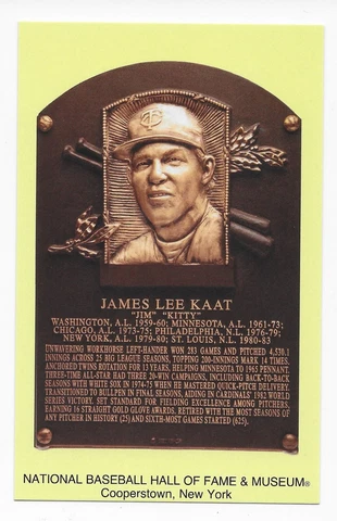 Jim Kaat HOF Plaque Stamped and Postmarked on Induction Day 2022 Cover