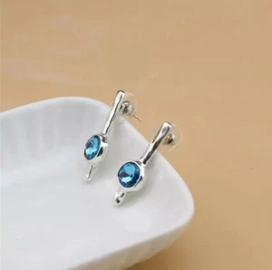 Handmade Uno STYLE De Único 50's Earrings BLUE (M84) - Picture 1 of 5