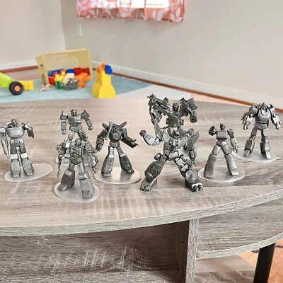 Lot of 8 2000s TAKARA x TRANSFORMERS HOC Heroes of Cybertron PVC Pewter Figures - Image 1 of 4