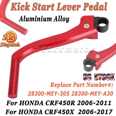 For 2006-2011 Honda CRF450R Kick Start Lever CRF 450R Kick Starter Lever Pedal - Image 1 of 4