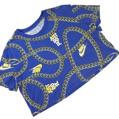 CAMISETA NIKE ICON CLASH MUJER TALLA XL CROP TOP CADENA AZUL REAL PROFUNDO Foto 1 de 4