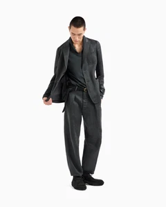 Giorgio Armani Einreiher Sakko aus gewaschenem Leinen und Lyocell Canvas - Bild 1 von 23