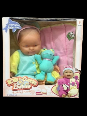 Vintage 2005 Berenguer JC Toys Lots To Cuddle Babies Frog Baby Doll Set - Image 1 of 4