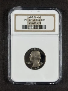 1982-S Washington Quarter NGC PF69 Ultra Cameo Older Holder  - Picture 1 of 2