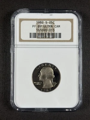 1982-S Washington Quarter NGC PF69 Ultra Cameo Older Holder  - Image 1 of 2