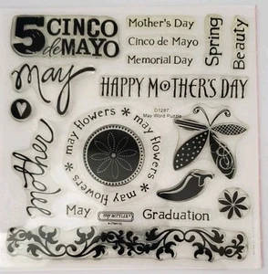 Close To My Heart May Word Puzzle Clear Acryl Stamps 25th Anniversary D1287 - Bild 1 von 2