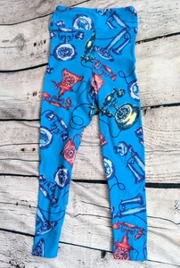 LuLaRoe Kids Leggings S/M Sizes 2-8 Kids Small/Medium Fast Ship Rotary Telephone - Picture 1 of 4