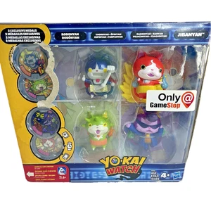 Yo-Kai Watch GameStop Exclusive Figure Confezione da 4 + 2 Medaglie - Hasbro - Foto 1 di 10