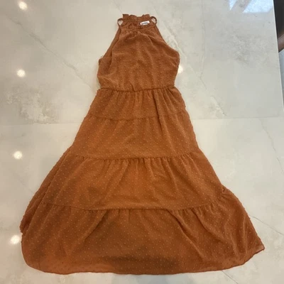 Speechless Girls Dress Size 7 Orange Fit & Flare Sleeveless - Image 1 of 4