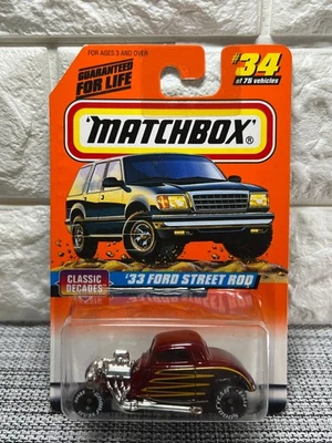 Matchbox '33 Ford Stret Rod #34 de 75 vehículos rojo Foto 1 de 4