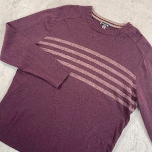 SmartWool Sparwood Crew Neck Sweater Men XL Burgundy Merino Wool Blend NWOT $99 - Picture 1 of 9